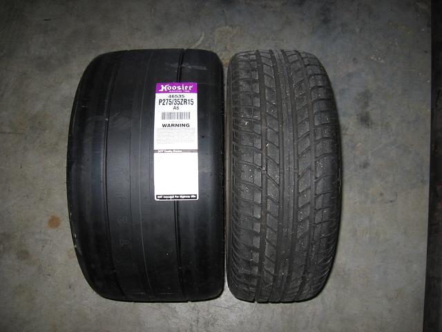 Civic vs. Civic -. 275/35/15 Hoosier on the left. Civic vs. Civic -. 275/35/15 Hoosier on the left.